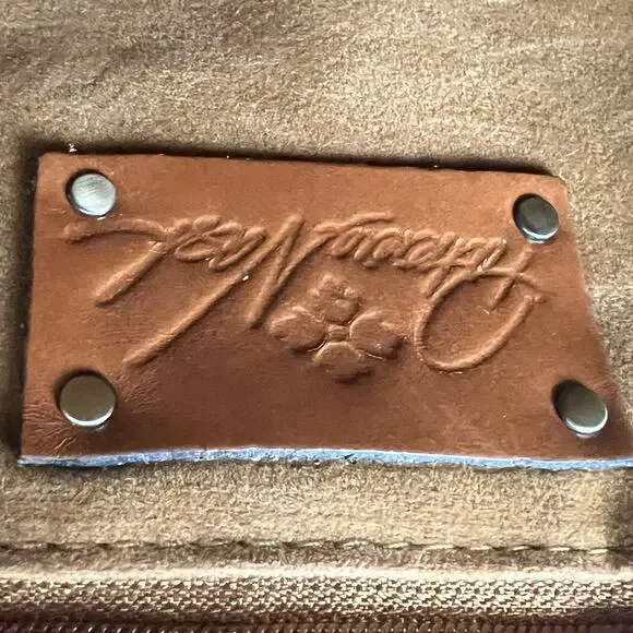 Patricia Nash Leather Primrose Satchel Handbag Animal Print Tiger Crossbody NEW - Picture 11 of 16